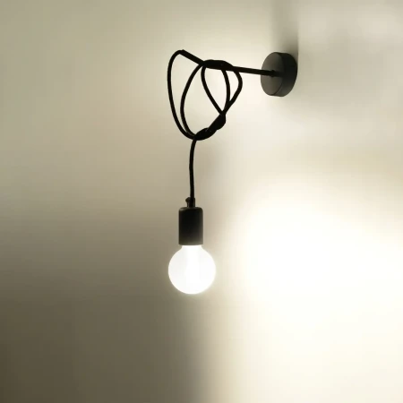 Kinkiet EDISON czarny SL.0373 - Sollux