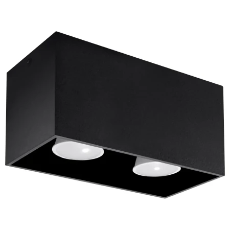 Plafon QUAD MAXI czarny SL.0381 - Sollux