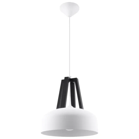 Lampa wisząca CASCO biała/czarna SL.0387 - Sollux