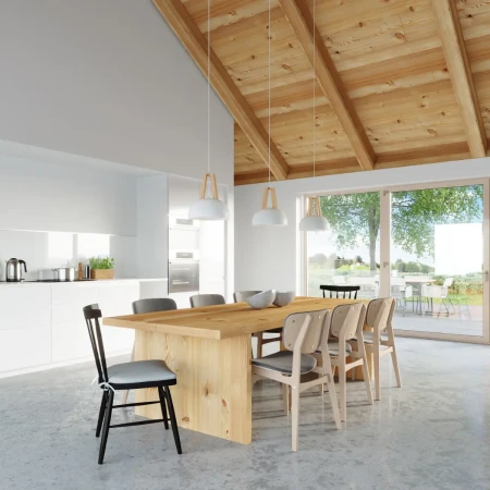 Lampa wisząca CASCO biała/naturalne drewno SL.0388 - Sollux