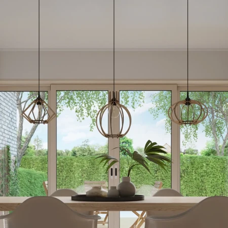 Lampa wisząca ARANCIA naturalne drewno SL.0391 - Sollux