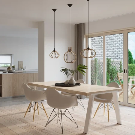 Lampa wisząca POMPELMO naturalne drewno SL.0393 - Sollux