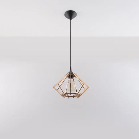 Lampa wisząca POMPELMO naturalne drewno SL.0393 - Sollux