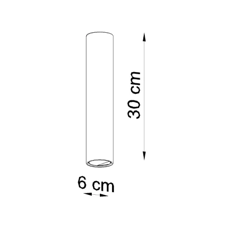 Plafon LAGOS 30 czarny SL.0436 - Sollux