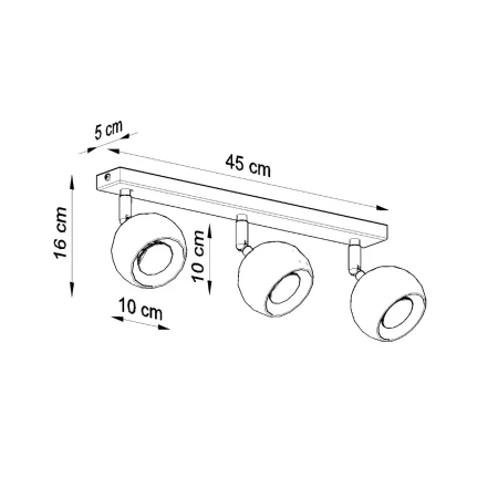 Plafon OCULARE 3 biały SL.0439 - Sollux