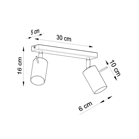 Plafon RING 2 szary SL.0450 - Sollux