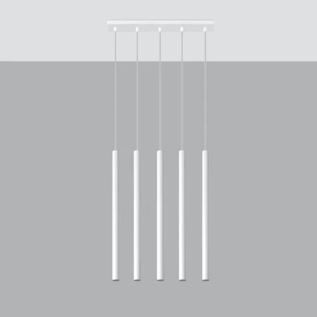 Lampa wisząca PASTELO 5 biała SL.0468 - Sollux