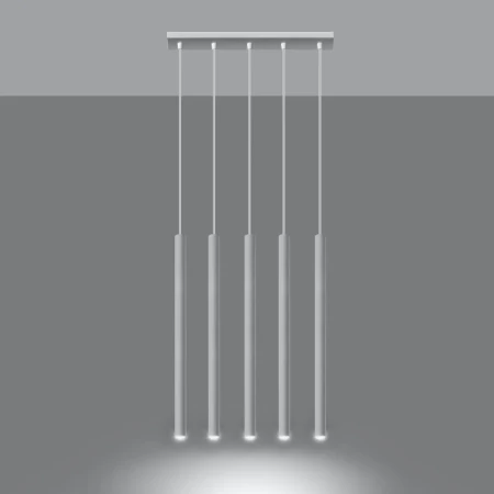 Lampa wisząca PASTELO 5 biała SL.0468 - Sollux