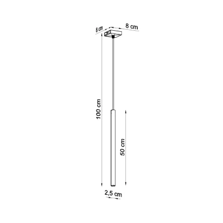 Lampa wisząca PASTELO 1 czarna SL.0469 - Sollux