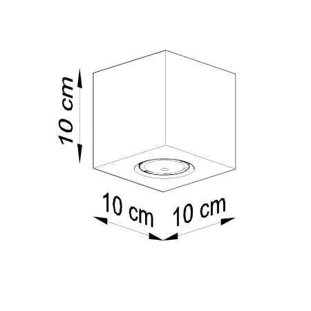 Plafon QUAD naturalne drewno SL.0493 - Sollux