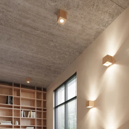 Plafon QUAD naturalne drewno SL.0493 - Sollux