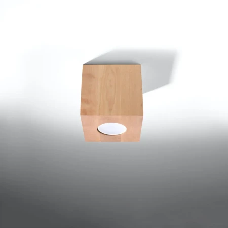 Plafon QUAD naturalne drewno SL.0493 - Sollux