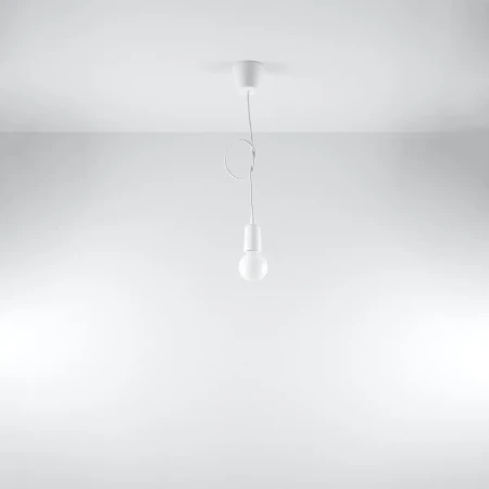 Lampa wisząca DIEGO 1 biała SL.0569 - Sollux