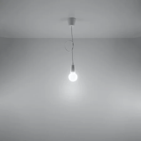 Lampa wisząca DIEGO 1 biała SL.0569 - Sollux