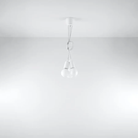 Lampa wisząca DIEGO 3 biała SL.0570 - Sollux