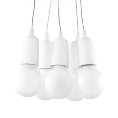 Lampa wisząca DIEGO 5 biała SL.0571 - Sollux