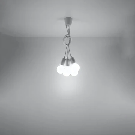 Lampa wisząca DIEGO 5 biała SL.0571 - Sollux