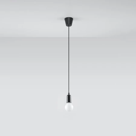 Lampa wisząca DIEGO 1 czarna SL.0572 - Sollux