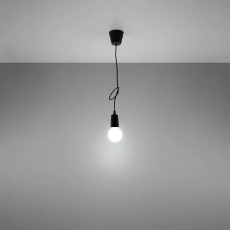 Lampa wisząca DIEGO 1 czarna SL.0572 - Sollux