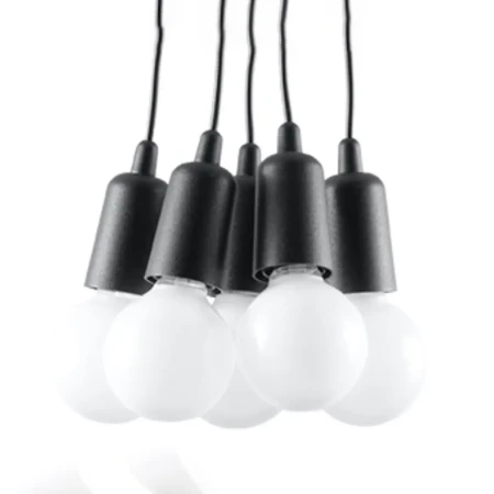 Lampa wisząca DIEGO 5 czarna SL.0574 - Sollux