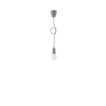 Lampa wisząca DIEGO 1 szara SL.0575 - Sollux