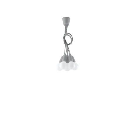 Lampa wisząca DIEGO 5 szara SL.0577 - Sollux