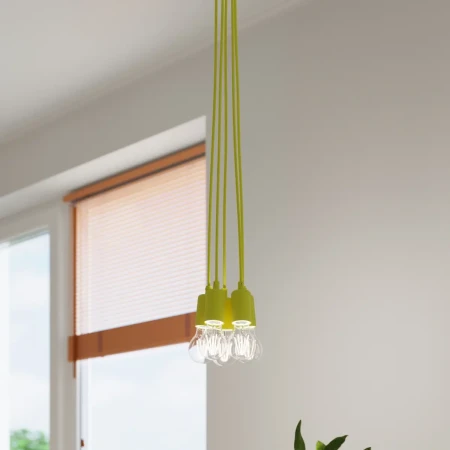 Lampa wisząca DIEGO 1 żółta SL.0578 - Sollux