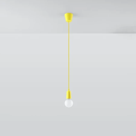 Lampa wisząca DIEGO 1 żółta SL.0578 - Sollux