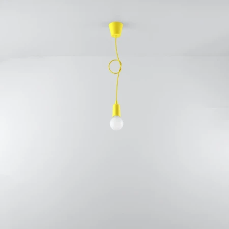 Lampa wisząca DIEGO 1 żółta SL.0578 - Sollux