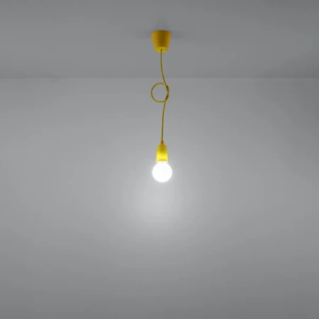 Lampa wisząca DIEGO 1 żółta SL.0578 - Sollux