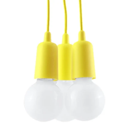 Lampa wisząca DIEGO 3 żółta SL.0579 - Sollux