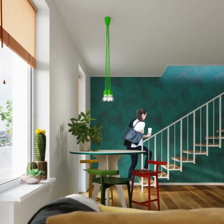 Lampa wisząca DIEGO 1 zielony SL.0581 - Sollux