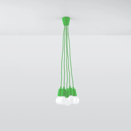 Lampa wisząca DIEGO 5 zielony SL.0583 - Sollux