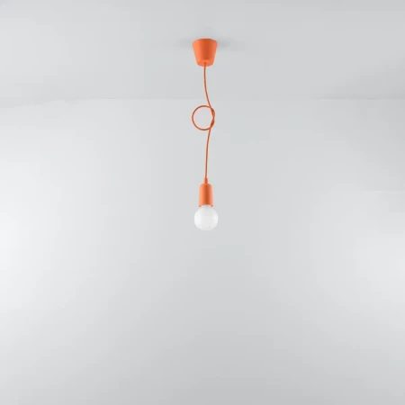 Lampa wisząca DIEGO 1 pomarańczowy SL.0584 - Sollux