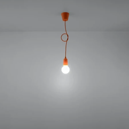 Lampa wisząca DIEGO 1 pomarańczowy SL.0584 - Sollux