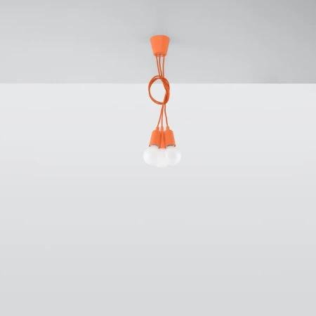 Lampa wisząca DIEGO 3 pomarańczowy SL.0585 - Sollux