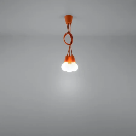 Lampa wisząca DIEGO 3 pomarańczowy SL.0585 - Sollux