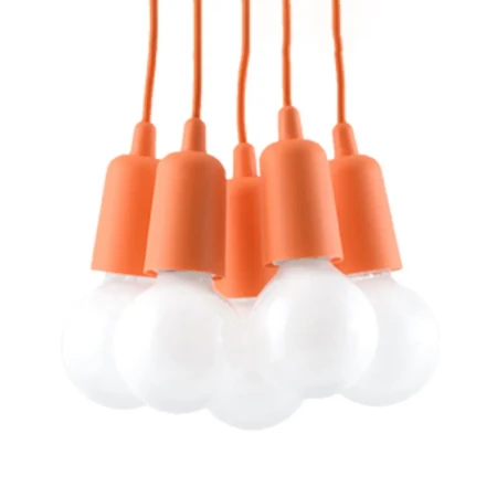Lampa wisząca DIEGO 5 pomarańczowy SL.0586 - Sollux
