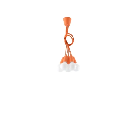 Lampa wisząca DIEGO 5 pomarańczowy SL.0586 - Sollux