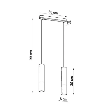 Lampa wisząca PABLO 2 biała SL.0629 - Sollux