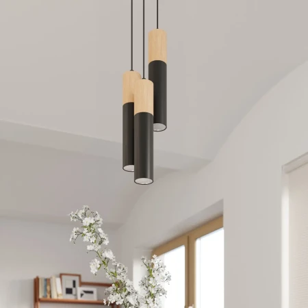 Lampa wisząca PABLO 2 czarna SL.0633 - Sollux