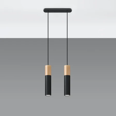 Lampa wisząca PABLO 2 czarna SL.0633 - Sollux