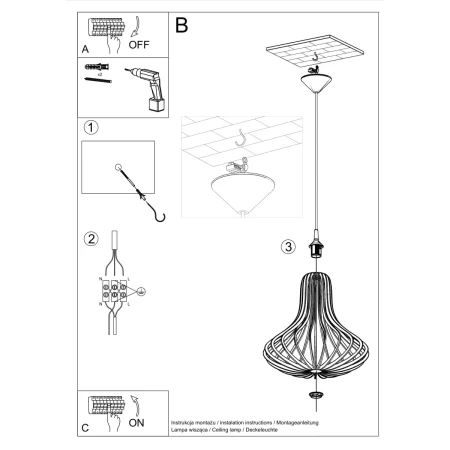Lampa wisząca ELZA SL.0641 - Sollux