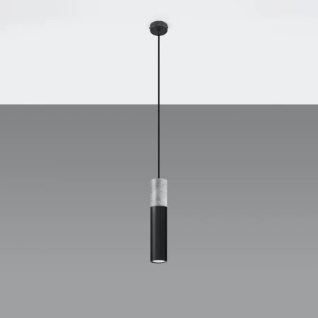 Lampa wisząca BORGIO 1 czarny SL.0650 - Sollux