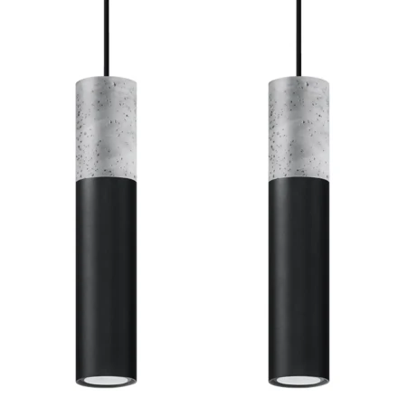 Lampa wisząca BORGIO 2 czarny SL.0651 - Sollux