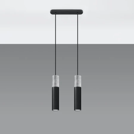 Lampa wisząca BORGIO 2 czarny SL.0651 - Sollux