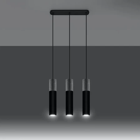 Lampa wisząca BORGIO 3L czarny SL.0652 - Sollux