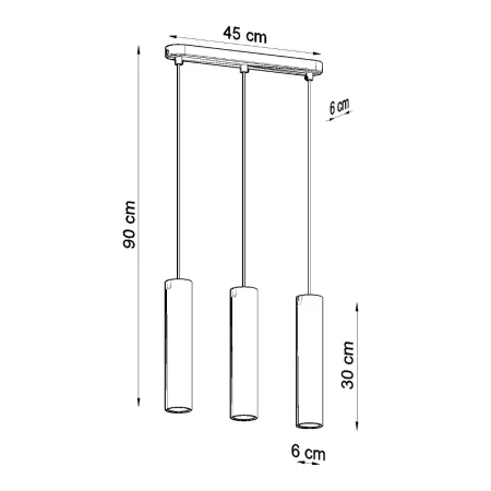 Lampa wisząca LUVO 3L SL.0655 - Sollux