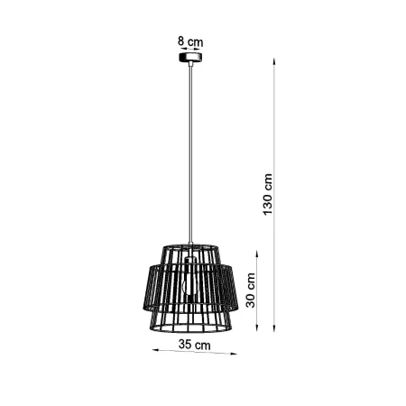 Lampa wisząca GATE czarny SL.0663 - Sollux