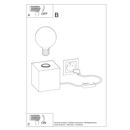 Lampa biurkowa ARIZ beton SL.0683 - Sollux
